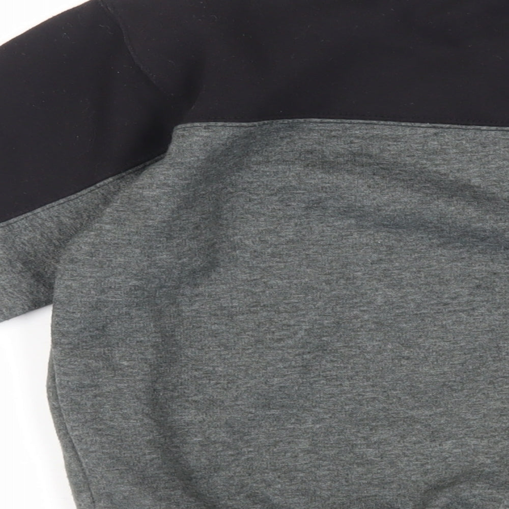 adidas Boys Grey Cotton Pullover Sweatshirt Size 9-10 Years Pullover - Logo