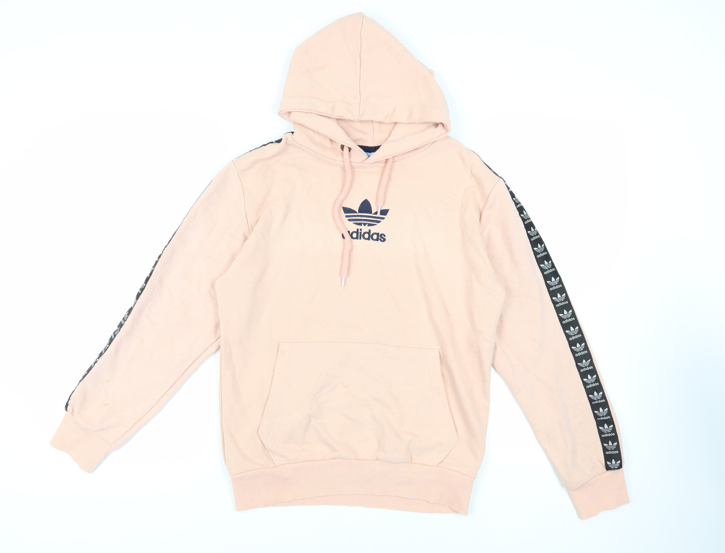 adidas Womens Pink Cotton Pullover Hoodie Size XL Pullover - Logo Pockets