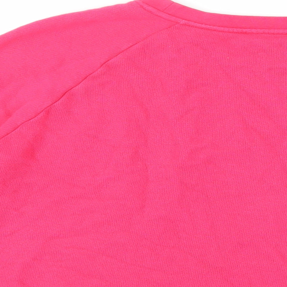 Whistles Womens Pink Cotton Pullover Sweatshirt Size L Pullover