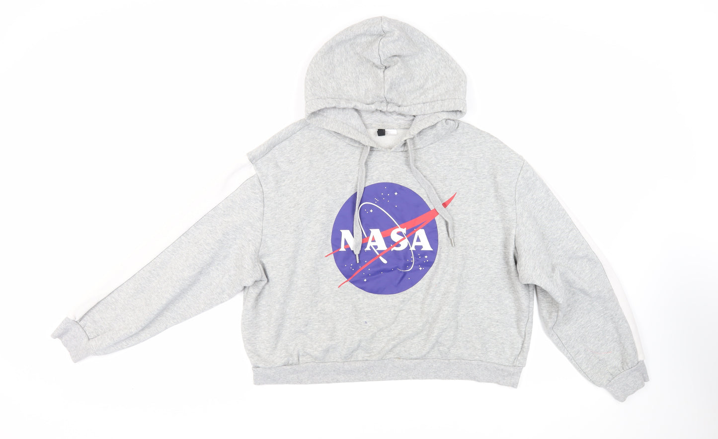 H&M Womens Grey Cotton Pullover Hoodie Size XL Pullover - NASA