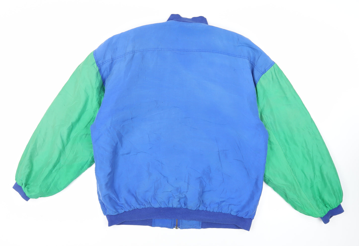 Montage Mens Blue Bomber Jacket Jacket Size M Zip