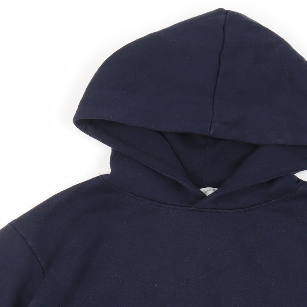 Kangaroo Poo Boys Blue Cotton Pullover Hoodie Size 13 Years Pullover - Pockets