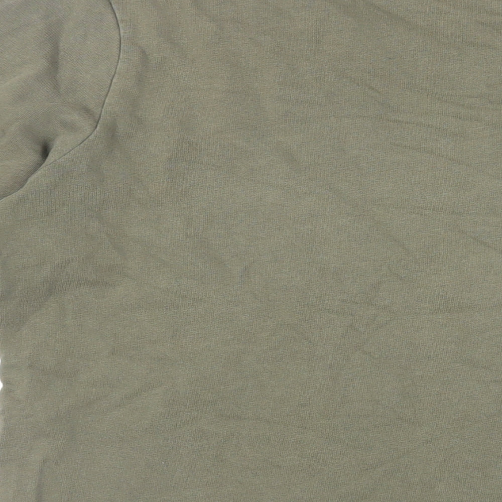 JACK & JONES Mens Green Cotton Pullover Sweatshirt Size M