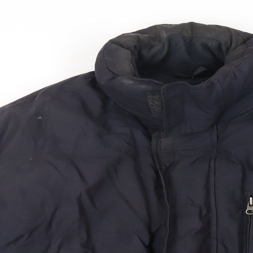 Ocean Bay Mens Black Puffer Jacket Jacket Size XL Zip