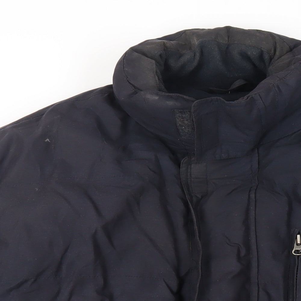 Ocean Bay Mens Black Puffer Jacket Jacket Size XL Zip