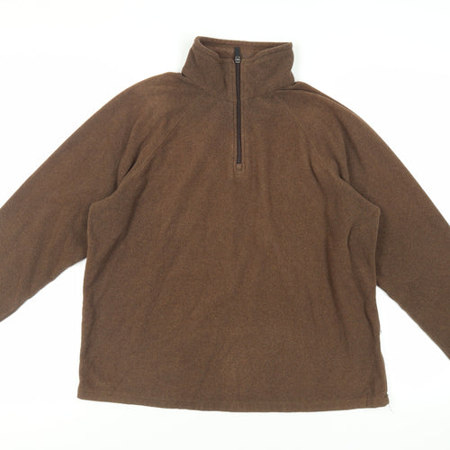 Lands' End Mens Brown Polyester Pullover Sweatshirt Size M
