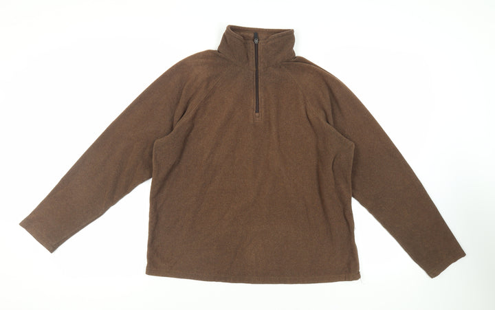 Lands' End Mens Brown Polyester Pullover Sweatshirt Size M