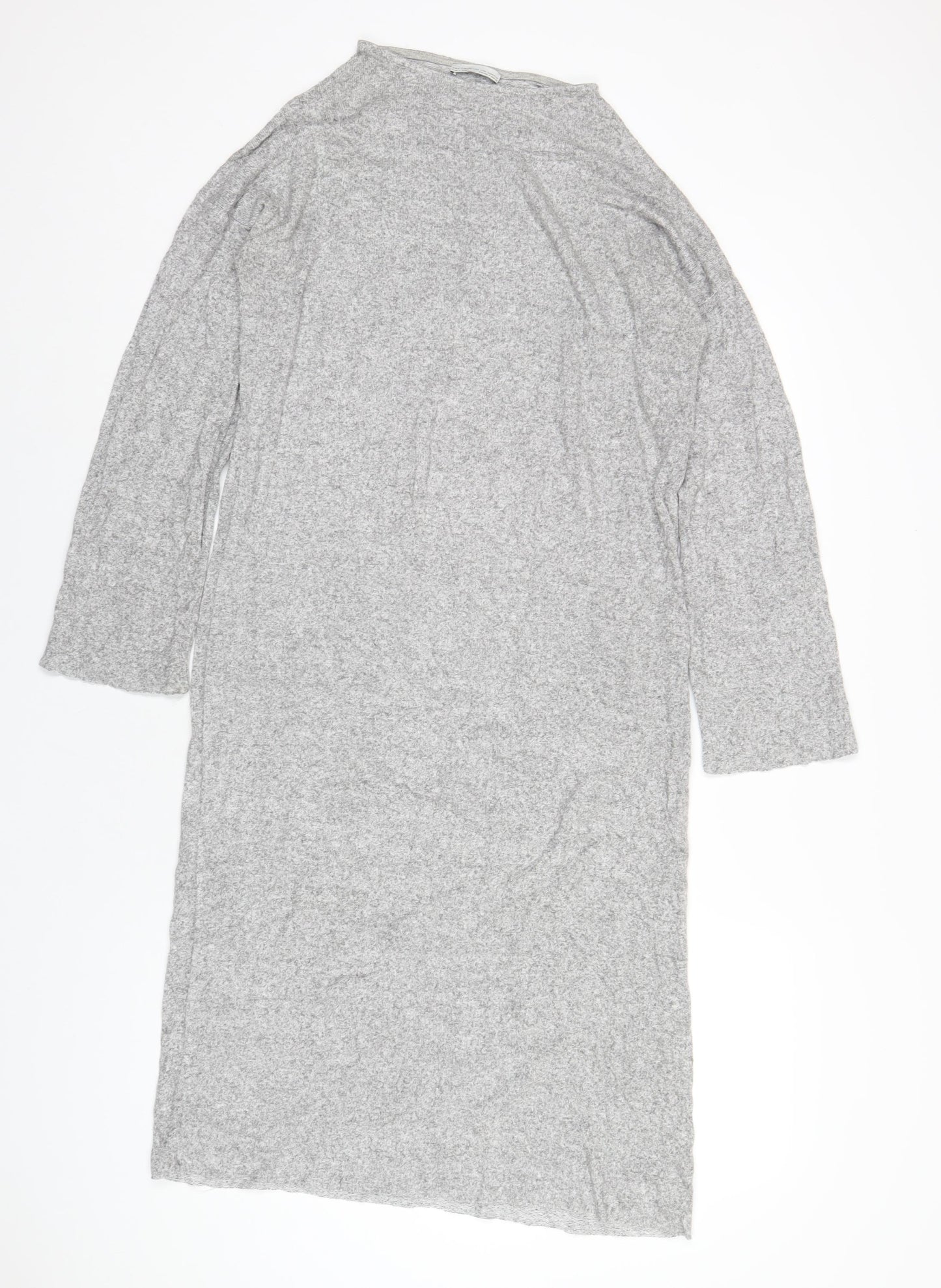 Zara Womens Grey Viscose A-Line Size M Round Neck Pullover