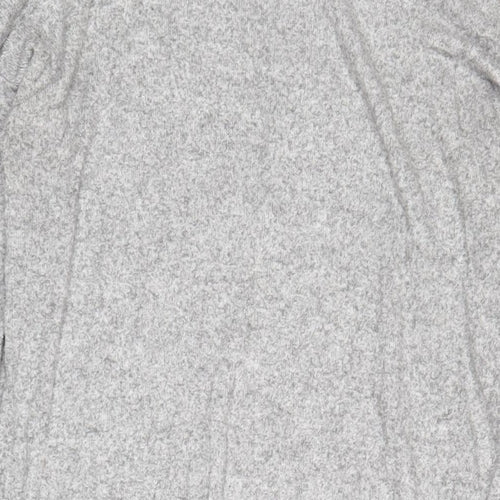 Zara Womens Grey Viscose A-Line Size M Round Neck Pullover