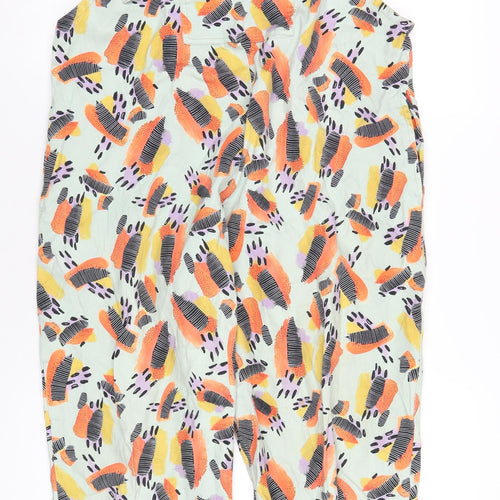 Lucy & Yak Womens Multicoloured Geometric Cotton Dungaree One-Piece Size L L30 in Tie