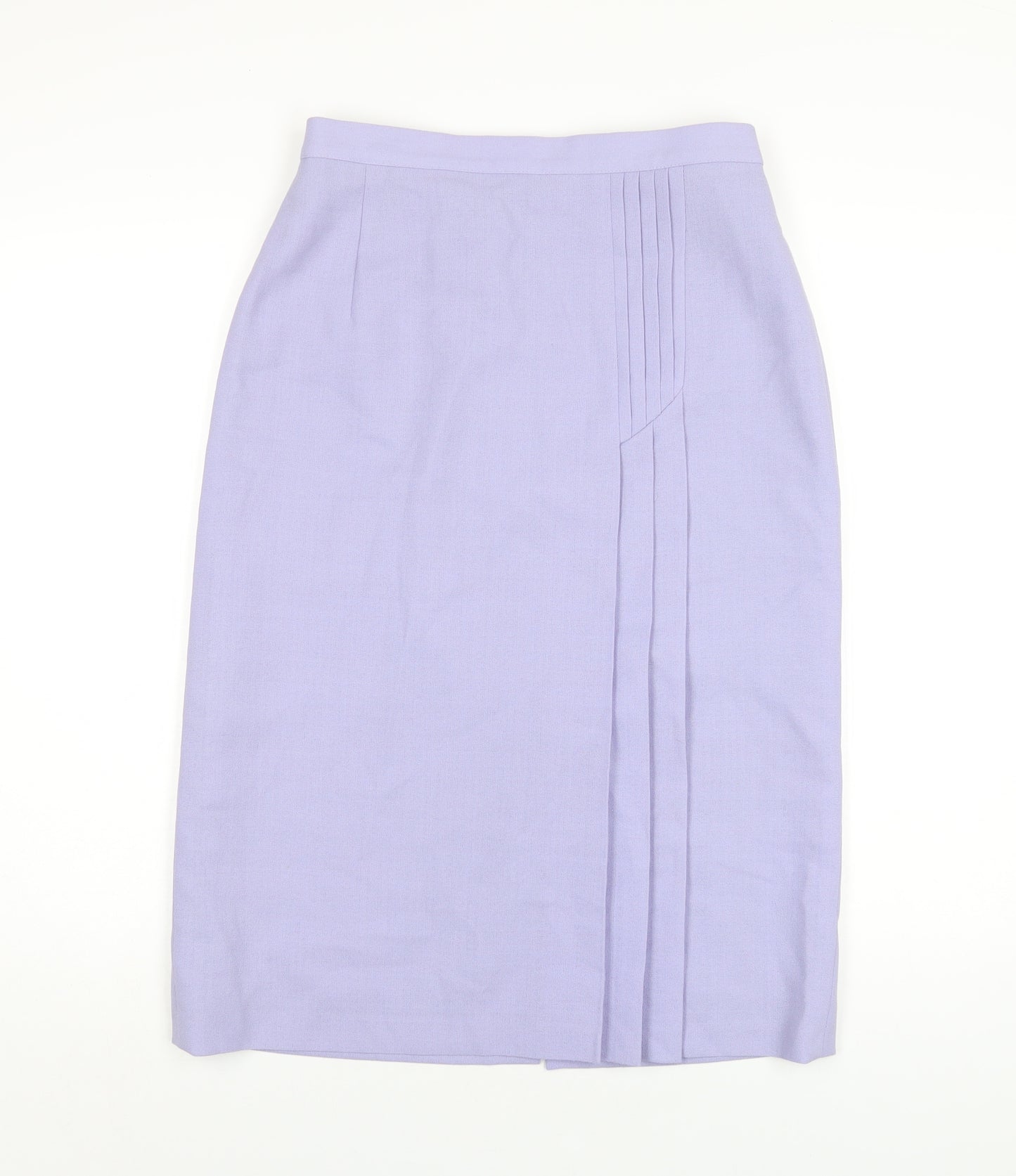 Jacques Vert Womens Purple Polyester Straight & Pencil Skirt Size 12 Zip
