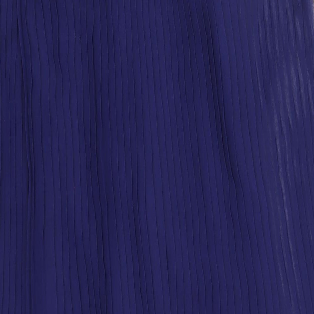 French Connection Womens Blue Polyester A-Line Size 14 Sweetheart Zip