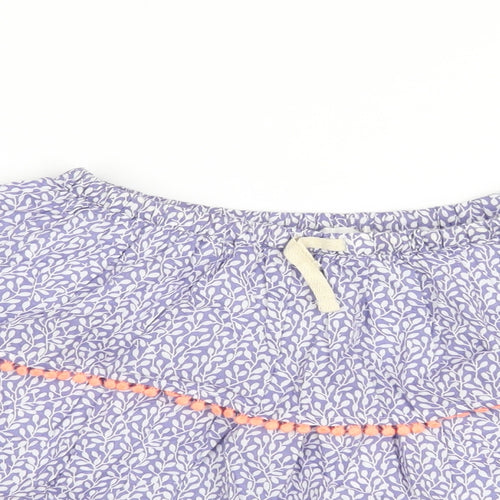 Boden Girls Blue Geometric Cotton A-Line Skirt Size 13-14 Years Regular Pull On
