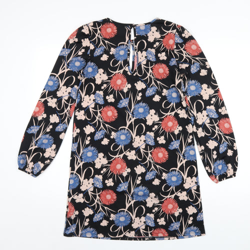 Miss Selfridge Womens Multicoloured Geometric Polyester A-Line Size 8 Round Neck Button