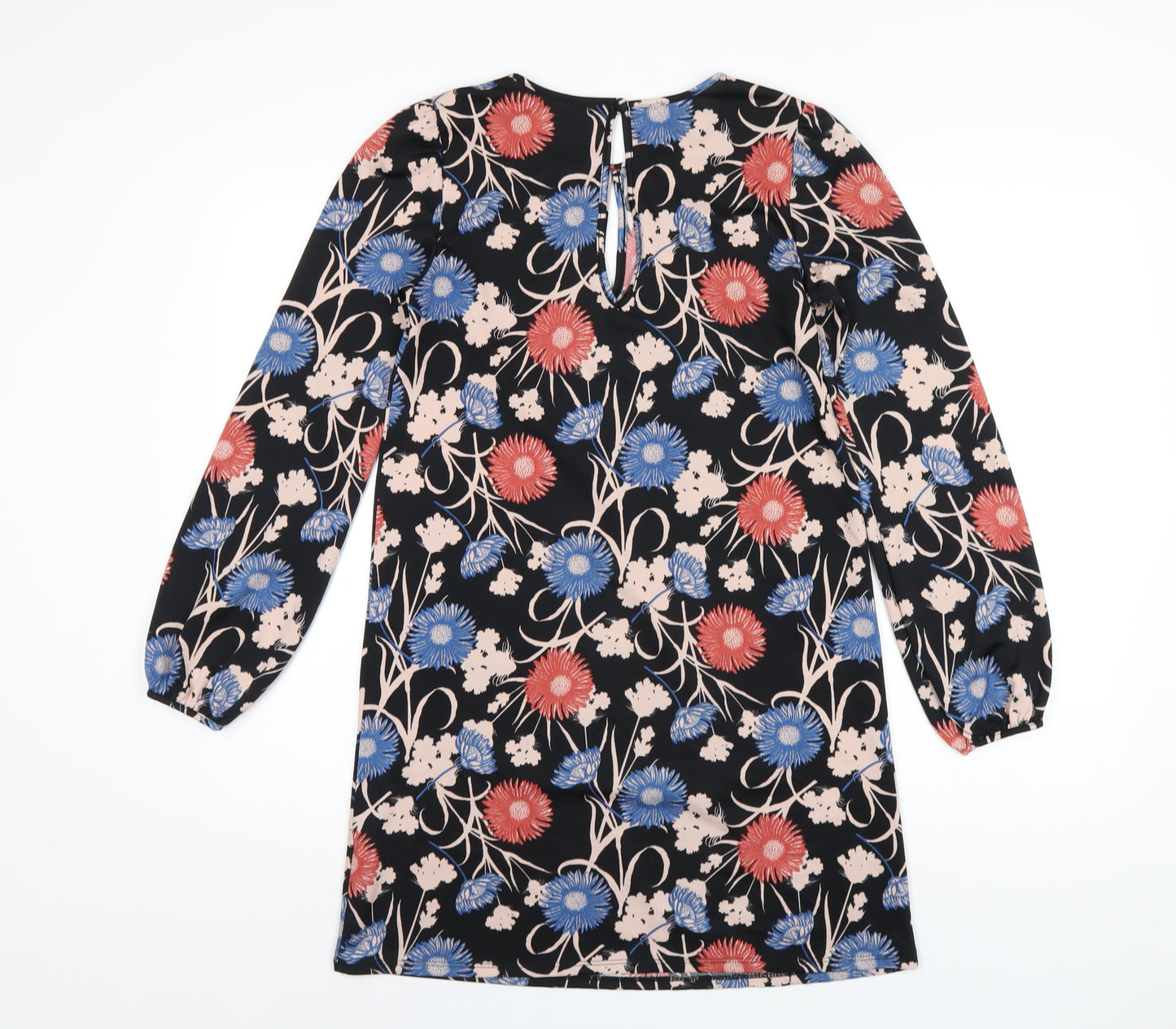 Miss Selfridge Womens Multicoloured Geometric Polyester A-Line Size 8 Round Neck Button