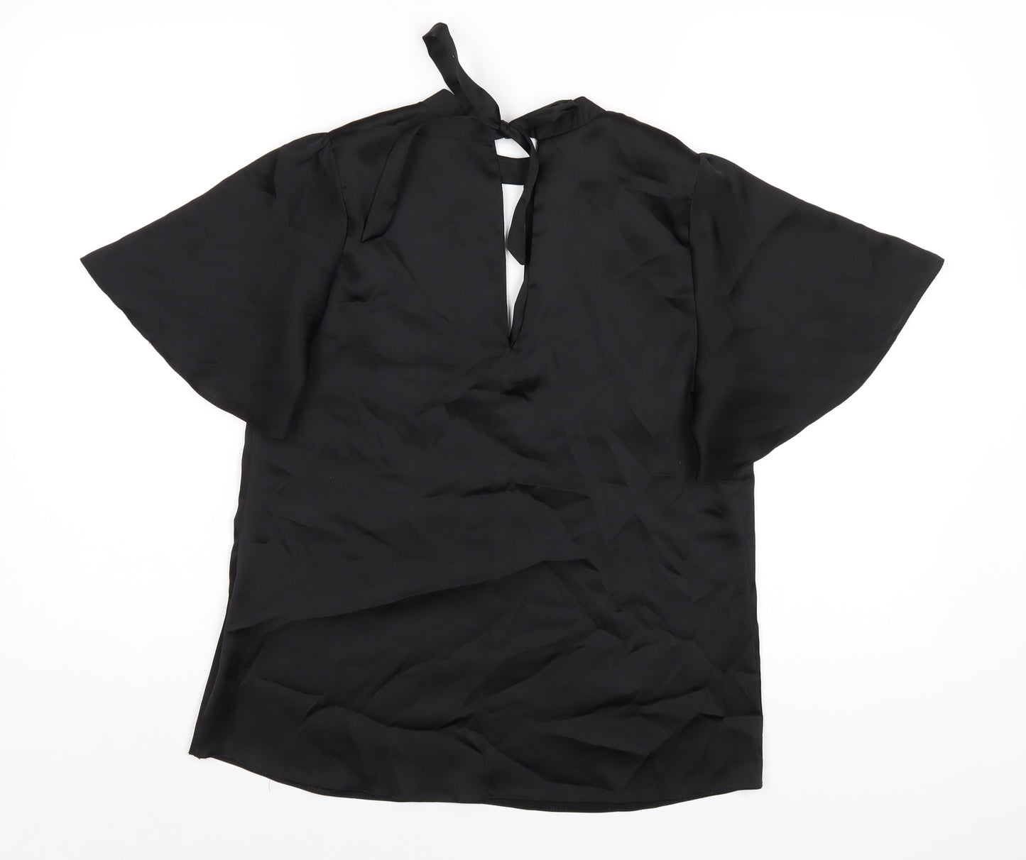 Friends Like These Womens Black Polyester Basic T-Shirt Size 8 Round Neck