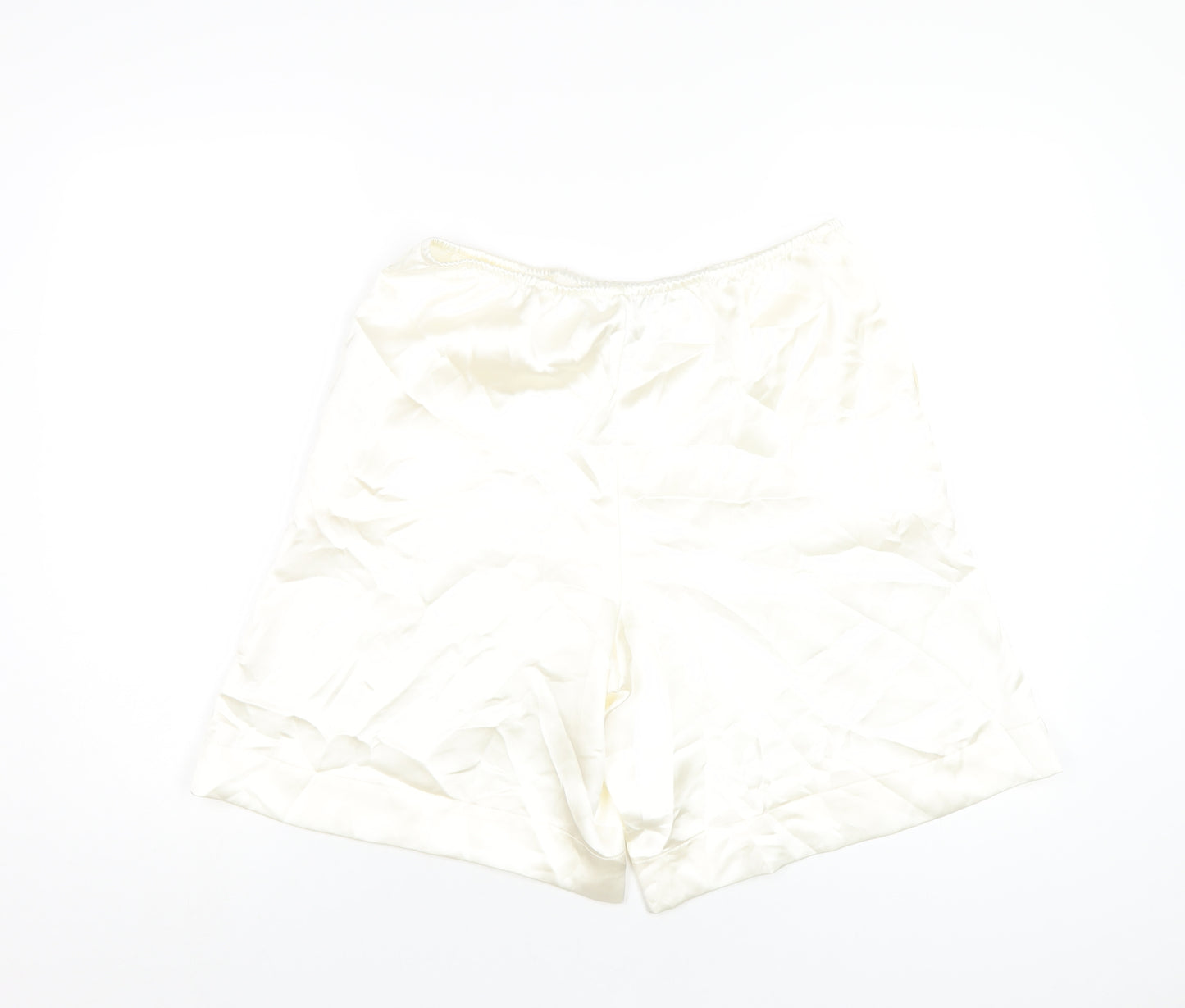 Zara Womens Ivory Polyester Basic Shorts Size M L8 in Regular Pull On