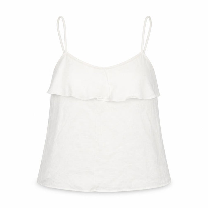 Mango Womens White Polyester Camisole T-Shirt Size XS Scoop Neck