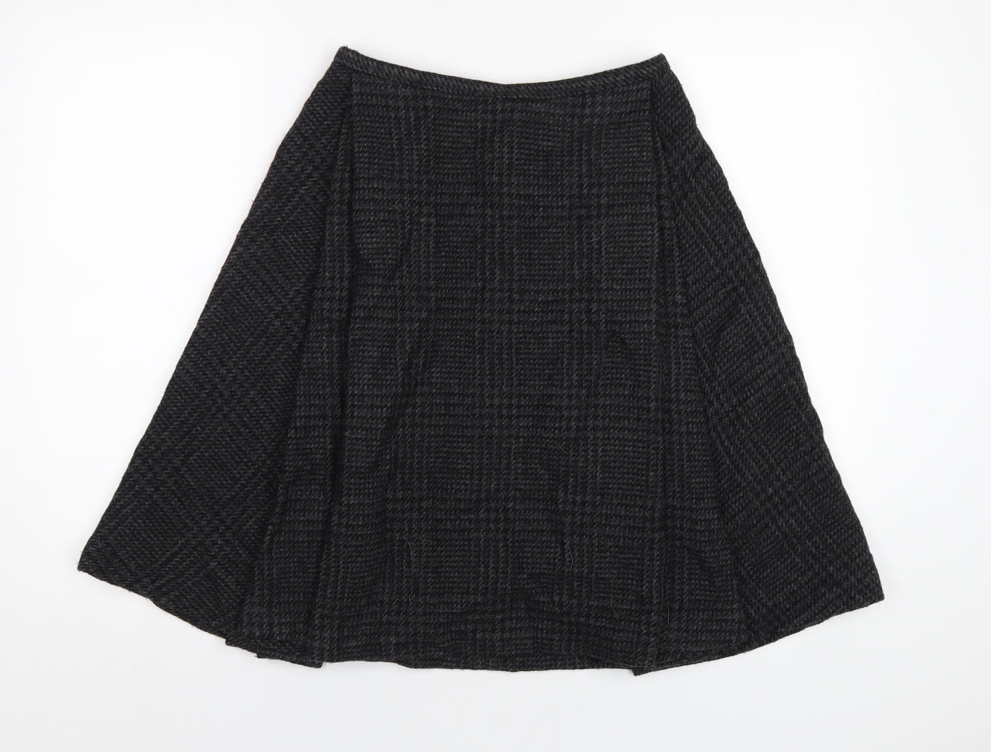 Ralph Lauren Womens Grey Wool A-Line Skirt Size 10 Zip