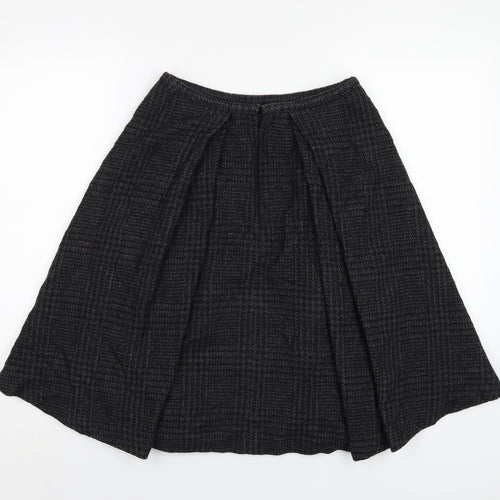 Ralph Lauren Womens Grey Wool A-Line Skirt Size 10 Zip