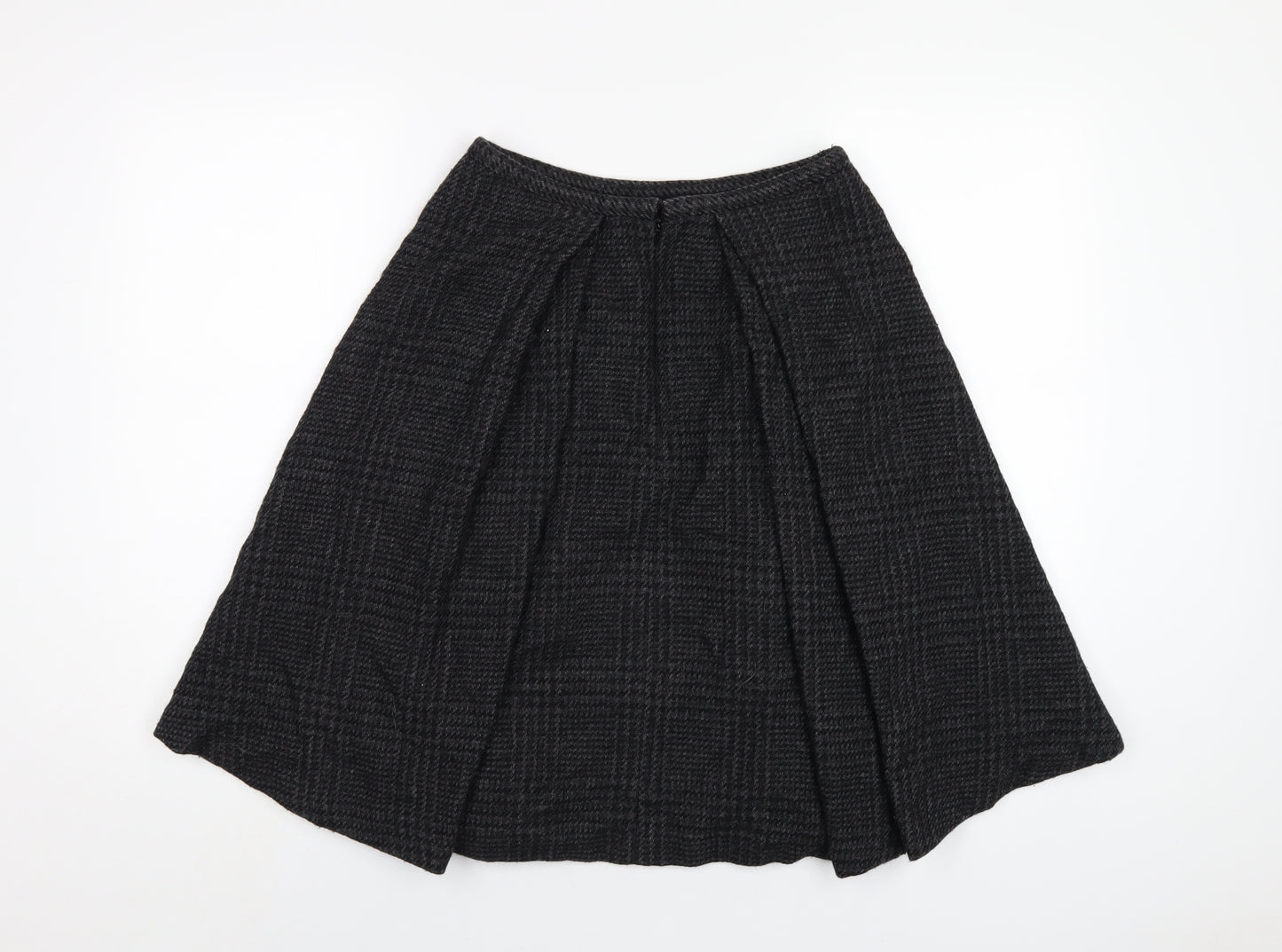 Ralph Lauren Womens Grey Wool A-Line Skirt Size 10 Zip