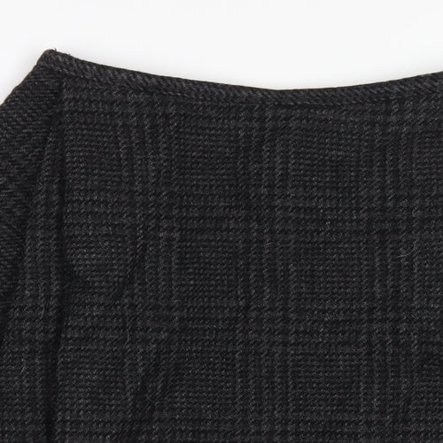 Ralph Lauren Womens Grey Wool A-Line Skirt Size 10 Zip