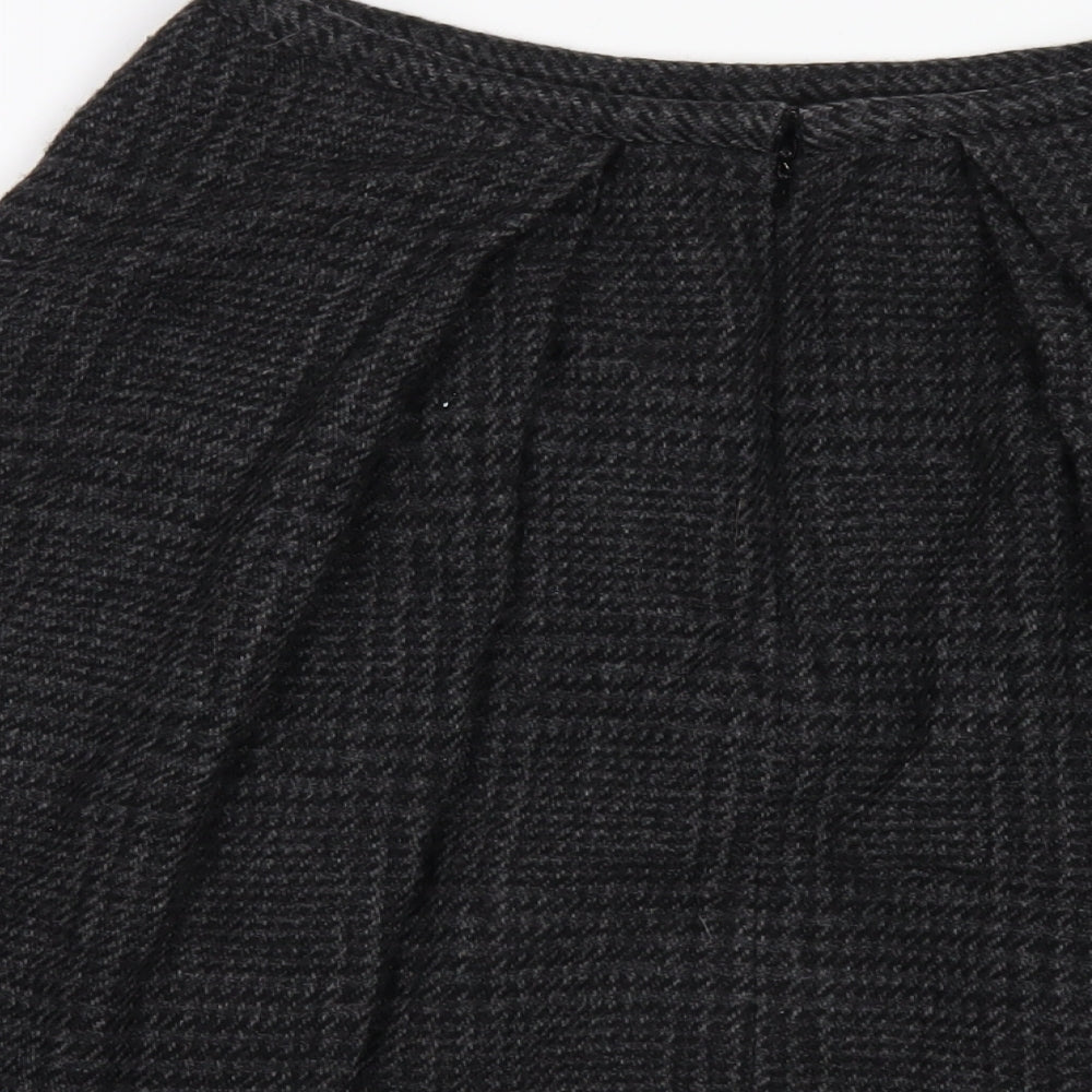 Ralph Lauren Womens Grey Wool A-Line Skirt Size 10 Zip