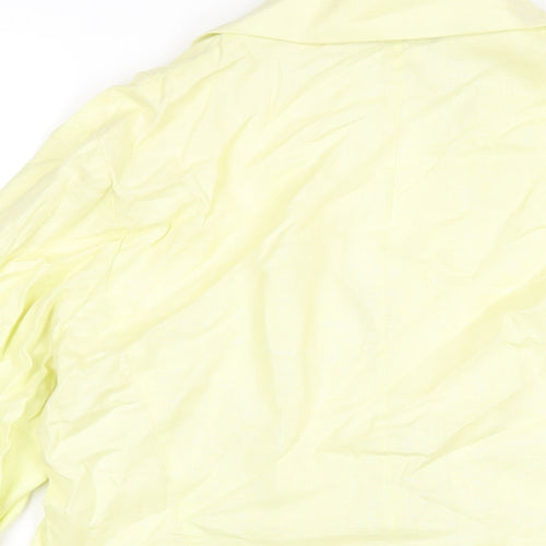 Per Una Womens Yellow Jacket Blazer Size 14 Button