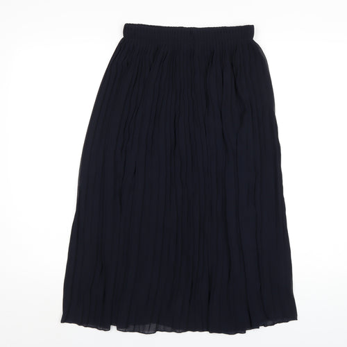 Modissima Womens Blue Polyester Pleated Skirt Size M