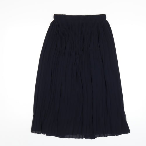 Modissima Womens Blue Polyester Pleated Skirt Size M