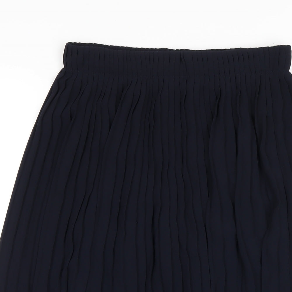 Modissima Womens Blue Polyester Pleated Skirt Size M