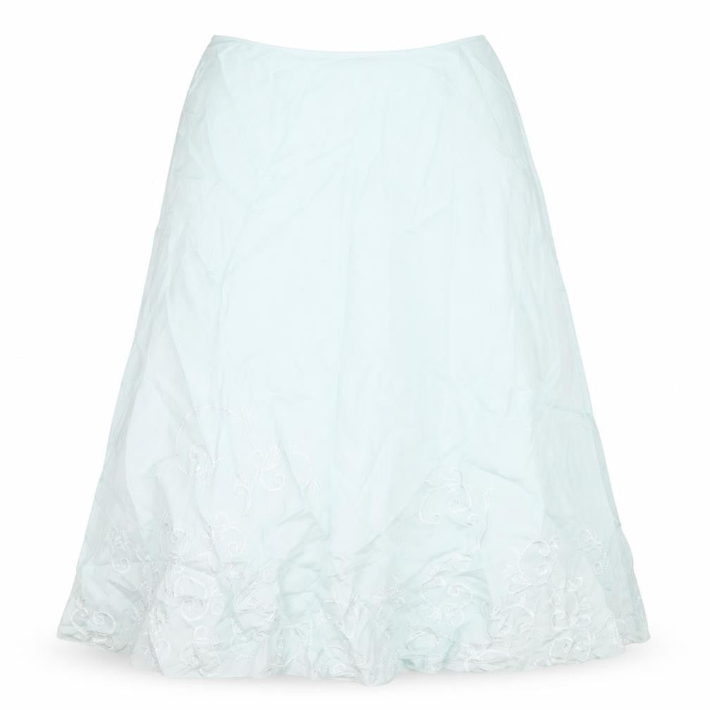 Alex & Co Womens Blue Viscose A-Line Skirt Size 18 Zip