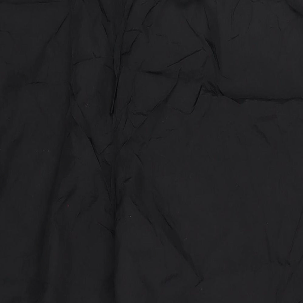 PRETTYLITTLETHING Womens Black Polyester Trousers Size 16 L31 in Regular Drawstring