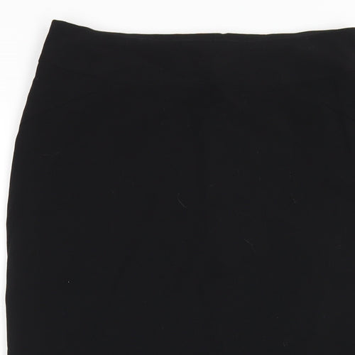 Dunnes Stores Womens Black Polyester Straight & Pencil Skirt Size 8 Zip