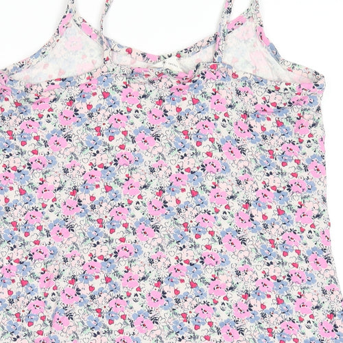 Marks and Spencer Womens Multicoloured Floral Viscose A-Line Size 12 Scoop Neck Pullover