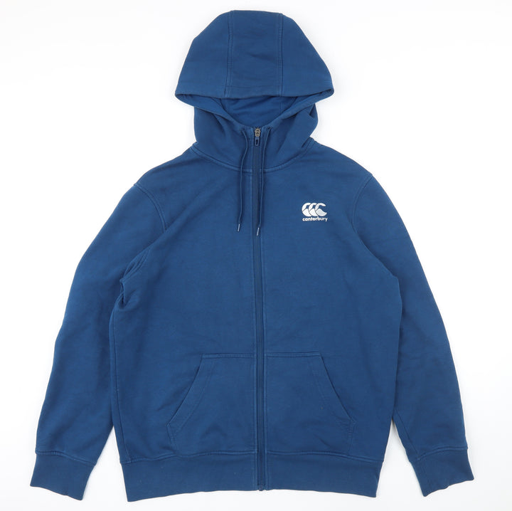 Canterbury Womens Blue Polyester Full Zip Hoodie Size L Zip