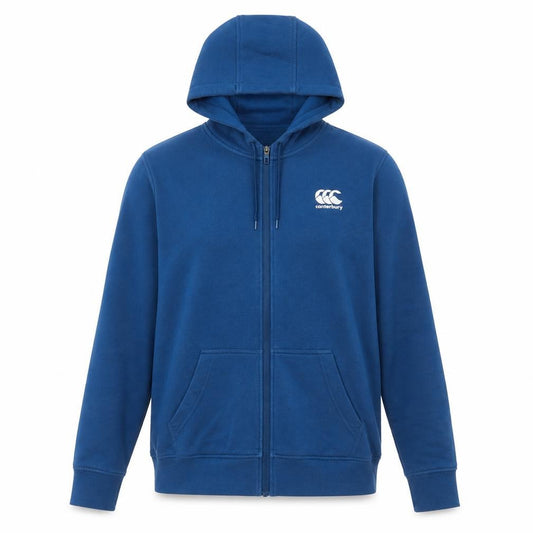 Canterbury Womens Blue Polyester Full Zip Hoodie Size L Zip