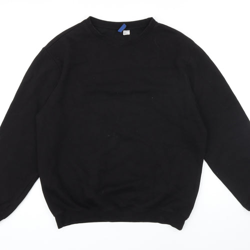 H&M Womens Black Polyester Pullover Sweatshirt Size M