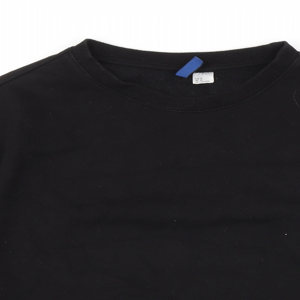 H&M Womens Black Polyester Pullover Sweatshirt Size M