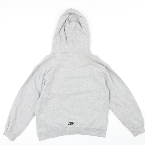 Sketchers Boys Grey Polycotton Pullover Hoodie Size 12-13 Years Zip