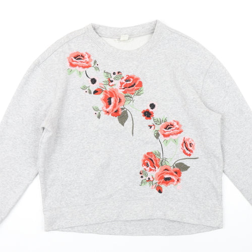 H&M` Womens Green Polycotton Pullover Sweatshirt One Size