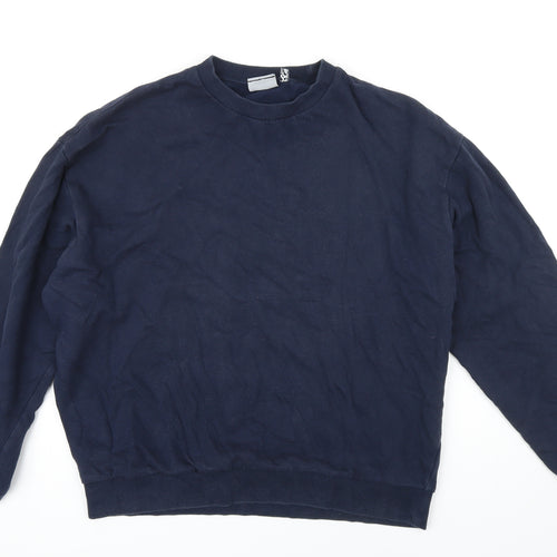 ASOS Mens Blue Cotton Pullover Sweatshirt Size S