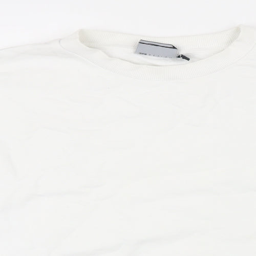 ASOS Womens White Polyester Pullover Sweatshirt Size L