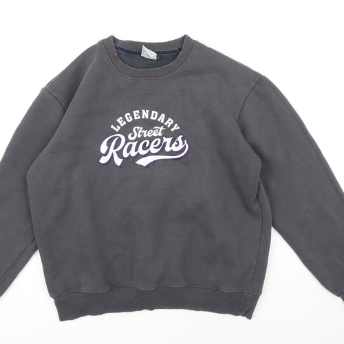 The high grade Boys Grey Cotton Pullover Sweatshirt Size M