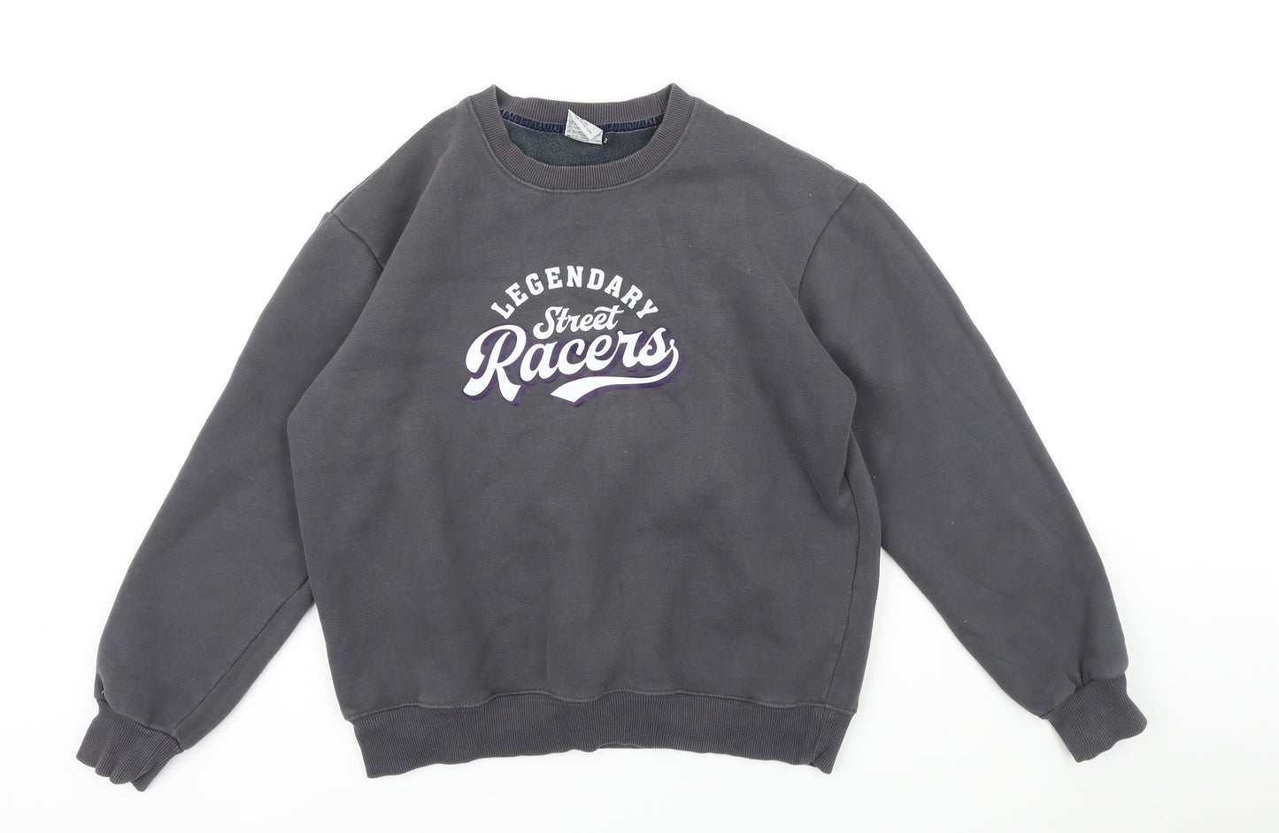 The high grade Boys Grey Cotton Pullover Sweatshirt Size M
