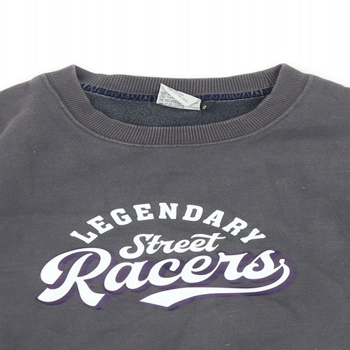 The high grade Boys Grey Cotton Pullover Sweatshirt Size M