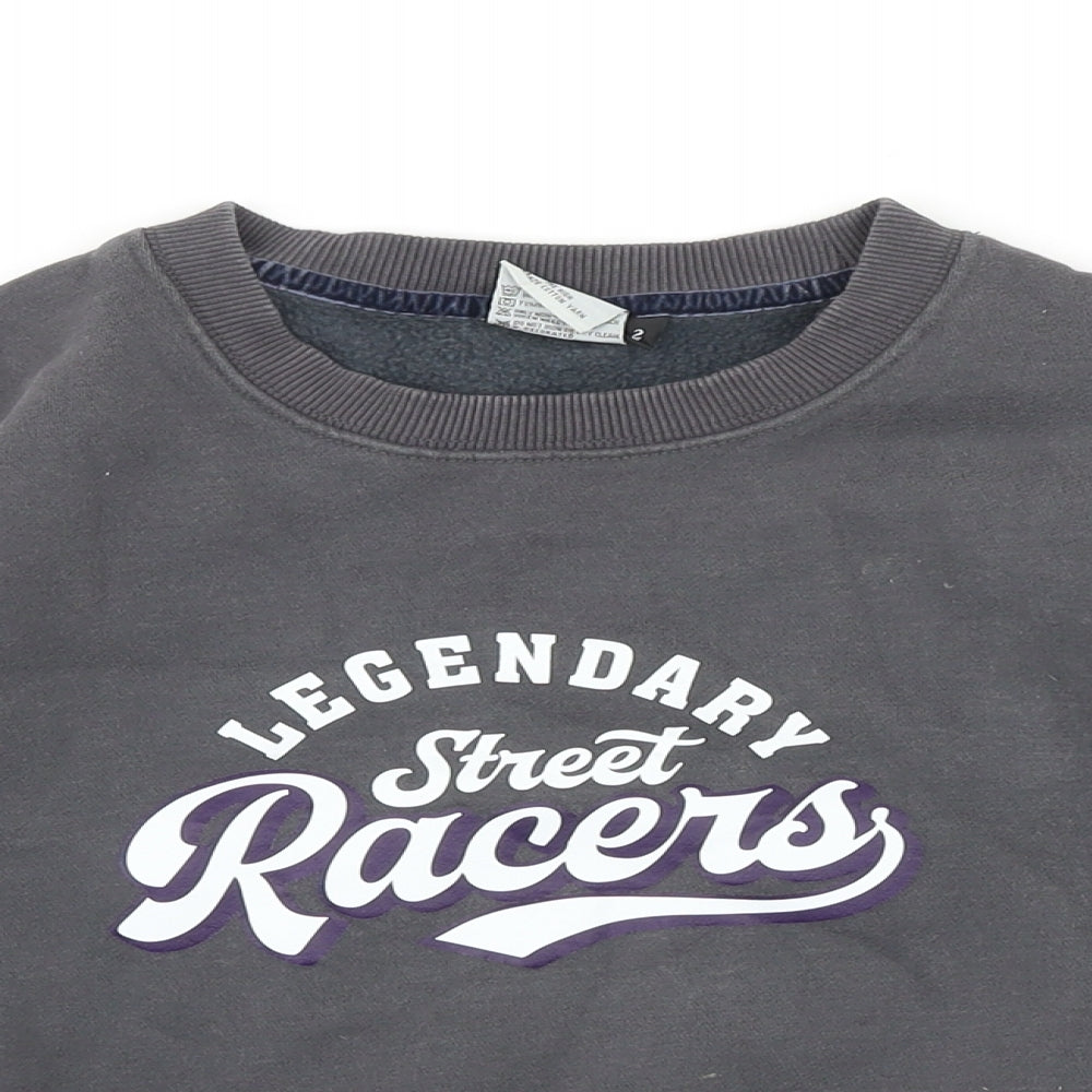 The high grade Boys Grey Cotton Pullover Sweatshirt Size M