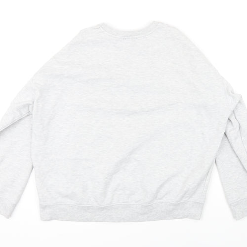 H&M Womens Grey Cotton Pullover Sweatshirt Size M - Paris
