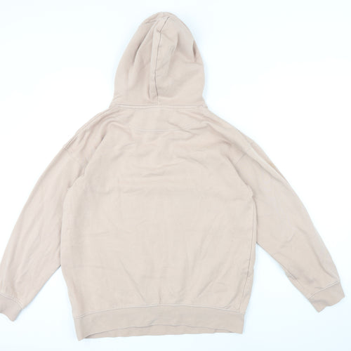 H&M Mama Womens Beige Cotton Pullover Hoodie Size S Drawstring