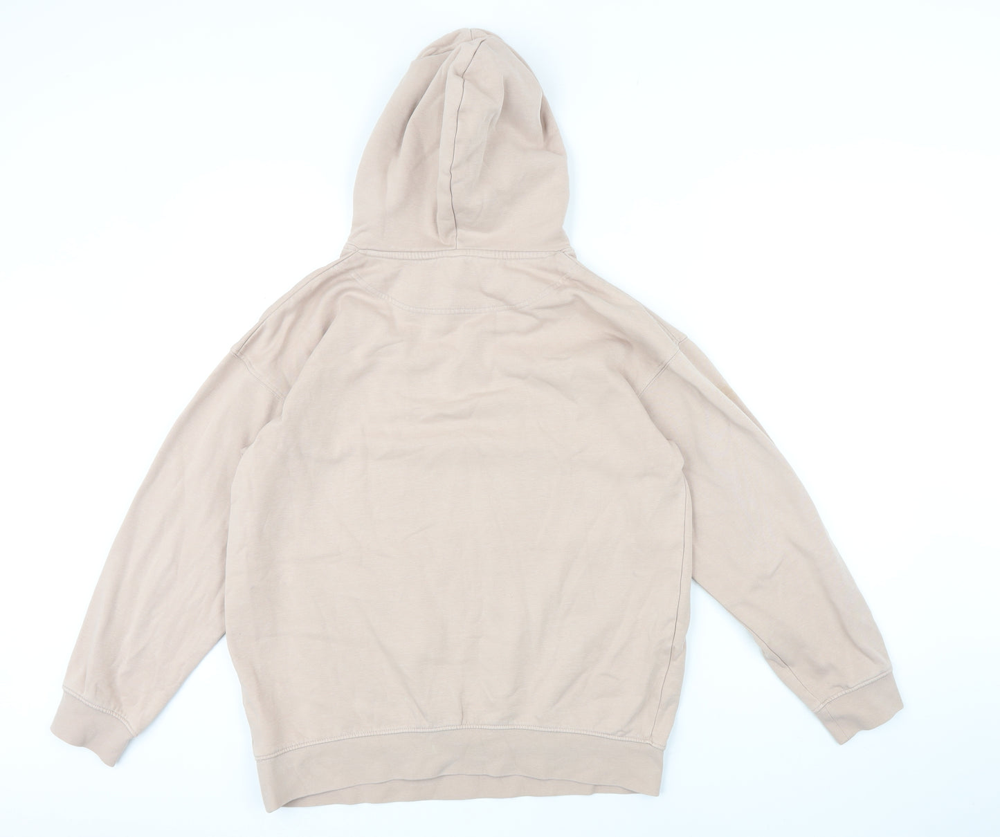 H&M Mama Womens Beige Cotton Pullover Hoodie Size S Drawstring